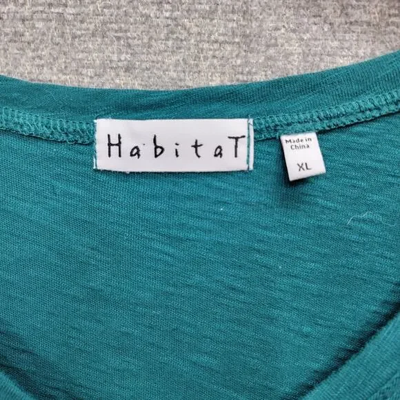 HABITAT TEAL LAGENLOOK TUNIC TOP, SIZE XL0 - Picture 4 of 7